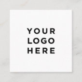 Voeg uw Logo eenvoudige, minimale bewerkbare kleur Vierkante Visitekaartje (Voorkant)
