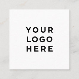 Voeg uw Logo eenvoudige, minimale bewerkbare kleur Vierkante Visitekaartje