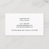 Voeg uw Logo eenvoudige minimalistische zwart-wit Visitekaartje (Achterkant)