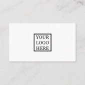 Voeg uw Logo eenvoudige minimalistische zwart-wit Visitekaartje (Voorkant)