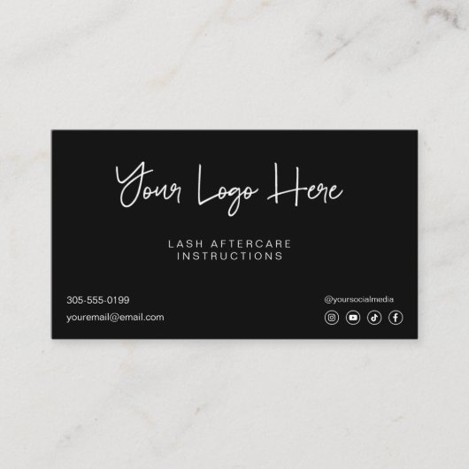 Voeg uw logo-elastiekaarten toe visitekaartje (Voorkant)