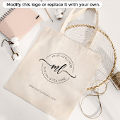 Voeg uw Logo Elegant Monogram Initialen Branding t Tote Bag