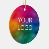 Voeg uw Logo Embleem Sjabloon toe Keramisch Ornament (Rechts)