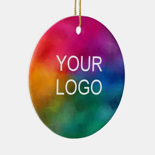 Voeg uw Logo Embleem Sjabloon toe Keramisch Ornament (Rechts)