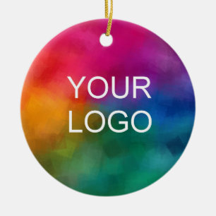 Voeg uw Logo Embleem Sjabloon toe Keramisch Ornament