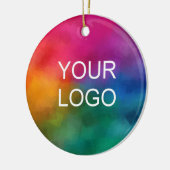 Voeg uw Logo Embleem Sjabloon toe Keramisch Ornament (Links)