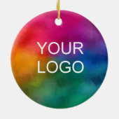 Voeg uw Logo Embleem Sjabloon toe Keramisch Ornament (Achterkant)