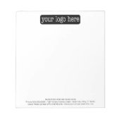 Voeg uw logo en 3 regels tekst toe - Minimaal Notitieblok (Voorkant)