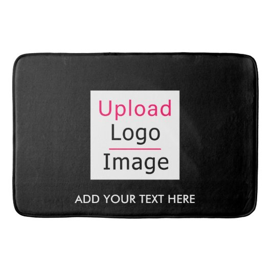 Voeg uw Logo en aangepaste tekst toe Modern Busine Badmat (Voorkant)