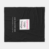 Voeg uw Logo en aangepaste tekst toe Modern Busine Fleece Deken (Voorkant (Horizontaal))