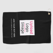 Voeg uw Logo en aangepaste tekst toe Modern Busine Golfhanddoek (Horizontaal)