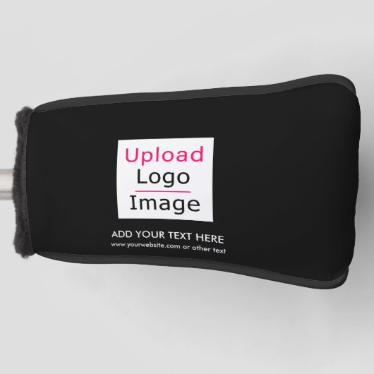 Voeg uw Logo en aangepaste tekst toe Modern Busine Golfheadcover (Voorkant)