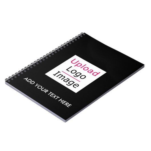 Voeg uw Logo en aangepaste tekst toe Modern Busine Notitieboek (Linkerzijde)