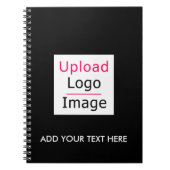 Voeg uw Logo en aangepaste tekst toe Modern Busine Notitieboek (Voorkant)