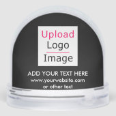 Voeg uw Logo en aangepaste tekst toe Modern Busine Sneeuwbol (Achterkant)