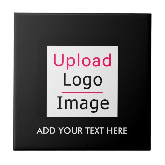 Voeg uw Logo en aangepaste tekst toe Modern Busine Tegeltje (Voorkant)