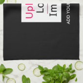 Voeg uw Logo en aangepaste tekst toe Modern Busine Theedoek (Gevouwen)