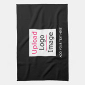 Voeg uw Logo en aangepaste tekst toe Modern Busine Theedoek (Verticaal)