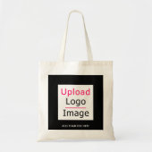 Voeg uw Logo en aangepaste tekst toe Modern Busine Tote Bag (Voorkant)