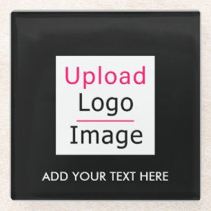 Voeg uw logo en aangepaste tekst toe Moderne Zakel Glazen Onderzetter