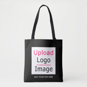 Voeg uw logo en aangepaste tekst toe Moderne zakel Tote Bag