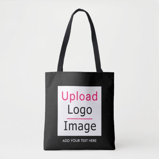 Voeg uw logo en aangepaste tekst toe Moderne zakel Tote Bag (Voorkant)