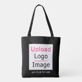 Voeg uw logo en aangepaste tekst toe Moderne zakel Tote Bag (Achterkant)