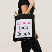 Voeg uw logo en aangepaste tekst toe Moderne zakel Tote Bag (Dichtbij)