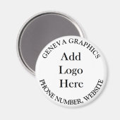 Voeg uw Logo en bedrijfsgegevens toe Magneet (Voorkant / Achterkant)