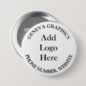 Voeg uw Logo en bedrijfsgegevens toe Ronde Button 7,6 Cm (Voorkant /achterkant)