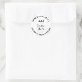 Voeg uw Logo en bedrijfsgegevens toe Ronde Sticker (Tas)