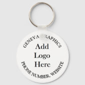 Voeg uw Logo en bedrijfsgegevens toe Sleutelhanger (Voorkant)