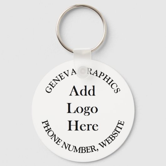 Voeg uw Logo en bedrijfsgegevens toe Sleutelhanger (Achterkant)