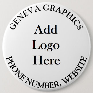 Voeg uw Logo en bedrijfsinformatie Jumbo-Sized toe Ronde Button 6,0 Cm