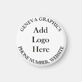 Voeg uw Logo en bedrijfsinformatie Small toe Magneet