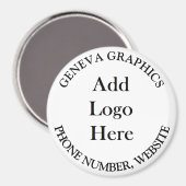 Voeg uw Logo en bedrijfsinformatie Small toe Magneet (Voorkant / Achterkant)