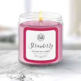 Voeg uw logo en bewerkbare kleur productlabel toe vierkante sticker