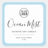 Voeg uw logo en bewerkbare kleur productlabel toe vierkante sticker (Voorkant)