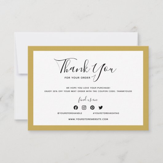 Voeg uw Logo en bewerkbare kleur toe Dank u (Voorkant)