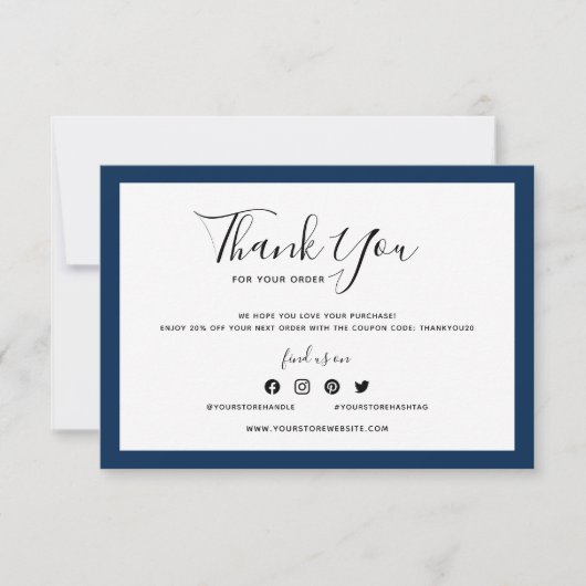 Voeg uw Logo en bewerkbare kleur toe Dank u (Voorkant)