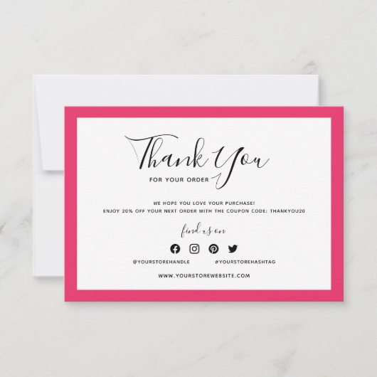 Voeg uw Logo en bewerkbare kleur toe Dank u (Voorkant)