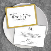 Voeg uw Logo en bewerkbare randkleur toe Hartelijk Bedankkaart