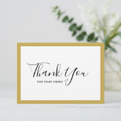 Voeg uw Logo en bewerkbare randkleur toe Hartelijk Bedankkaart (Staand voorkant)