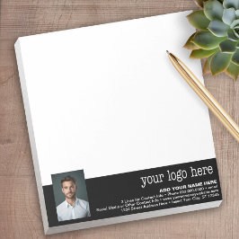 Voeg uw Logo en foto toe - Zakelijke contactgegeve Notitieblok