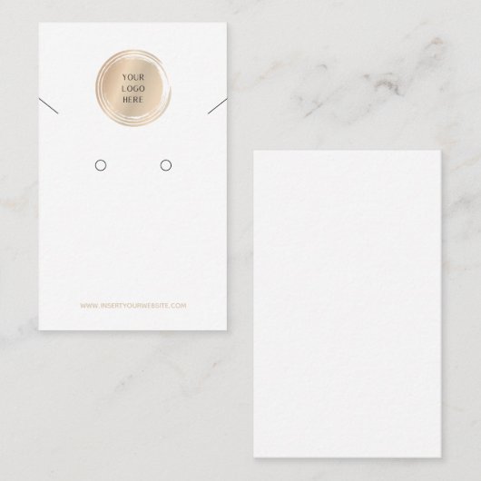 Voeg uw Logo en Ketting-Visitekaartjes in Visitekaartje (Voorkant / Achterkant)