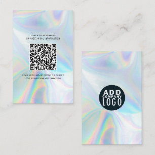 Voeg uw Logo- en QR-code DIY-holografisch toe Visitekaartje