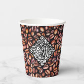      Voeg uw logo en QR-code toe aan Branded Coffe Papieren Bekers (Achterkant)
