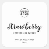 Voeg uw Logo- en schrijfmachine-productlabel toe Vierkante Sticker (Voorkant)