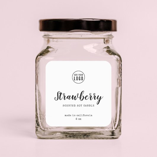 Voeg uw Logo- en schrijfmachine-productlabel toe Vierkante Sticker