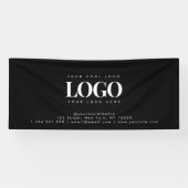 Voeg uw Logo- en tekstminimalistische rechthoek to Spandoek (Horizontaal)